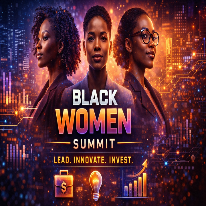 Women gathered at the Black Women Summit, listening to a speaker or engaging in group discussion.